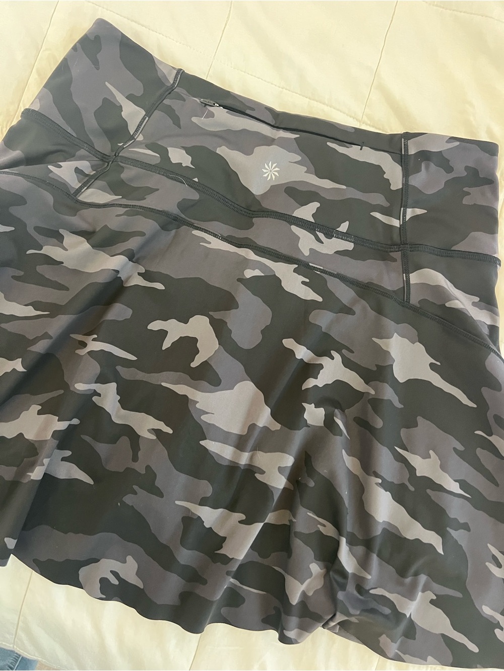 Athleta Black & Gray Camo Skater Skirt